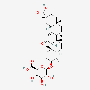 Chemical structure of Glycyrrhetic acid 3-O-glucuronide
