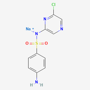 Chemical structure of Sulfaclozine sodium