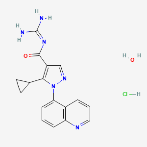 Chemical structure of Zoniporide hydrochloride hydrate