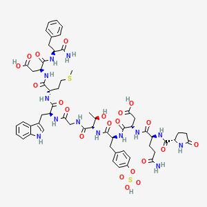 Chemical structure of Caerulein, desulfated TFA