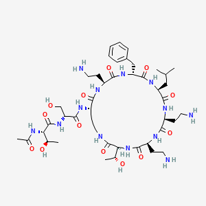 Chemical structure of SPR741 acetate