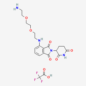 Chemical structure of Thalidomide-PEG2-C2-NH2 TFA