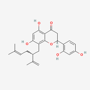 Chemical structure of Sophoraflavanone G