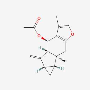 Chemical structure of Linderene acetate
