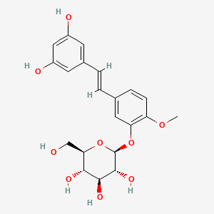 Chemical structure of Rhapontigenin 3'-O-glucoside