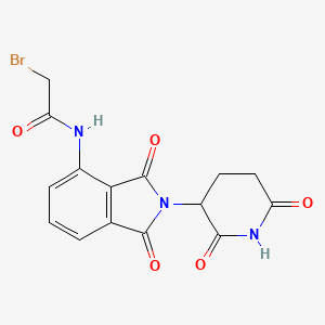 Chemical structure of Pomalidomide-amido-C1-Br