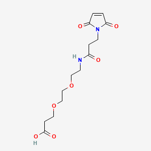 Chemical structure of Mal-amido-PEG2-C2-acid