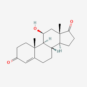 Chemical structure of 11-Beta-hydroxyandrostenedione