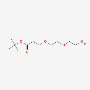 Chemical structure of Hydroxy-PEG2-(CH2)2-Boc