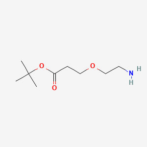 Chemical structure of NH2-PEG1-CH2CH2-Boc
