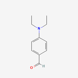 Chemical structure of 4-Diethylaminobenzaldehyde