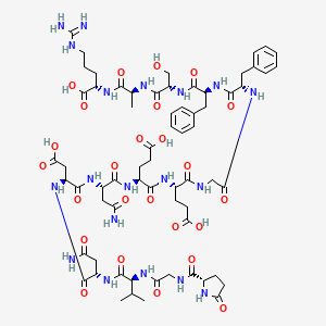 Chemical structure of Fibrinopeptide B, human TFA