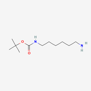 Chemical structure of NH2-C6-NH-Boc