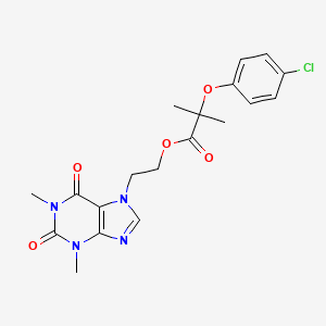 Chemical structure of Theofibrate