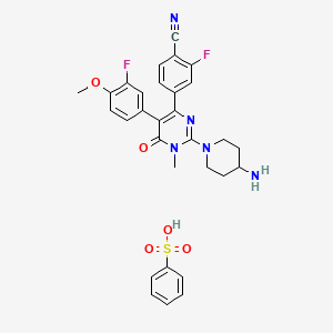 Chemical structure of Pulrodemstat besilate