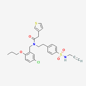 Chemical structure of YQ128