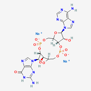 Chemical structure of 2',3'-cGAMP sodium