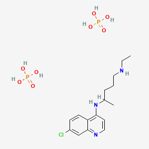 Chemical structure of Desethyl chloroquine diphosphate