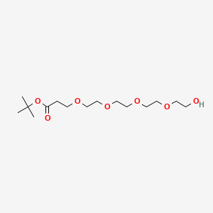 Chemical structure of Hydroxy-PEG4-(CH2)2-Boc