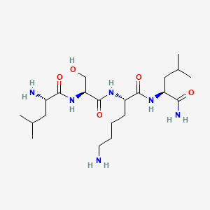 Chemical structure of LSKL, Inhibitor of Thrombospondin (TSP-1) (TFA)