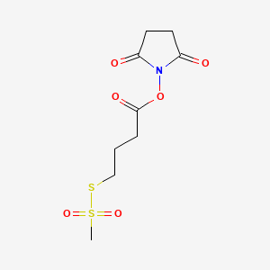 Chemical structure of N-Succinimidyloxycarbonylpropyl methanethiosulfonate