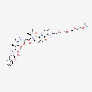 Chemical structure of PEG4-aminooxy-MMAF
