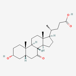 Chemical structure of 7-Ketolithocholic acid