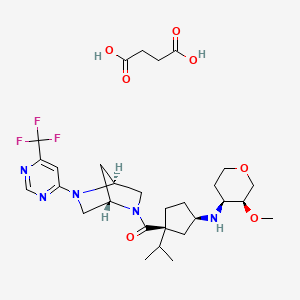 Chemical structure of PF-04634817 succinate