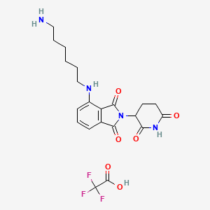 Chemical structure of Thalidomide-NH-C6-NH2 TFA
