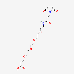 Chemical structure of Mal-amido-PEG4-acid