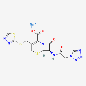 Chemical structure of Ceftezole sodium