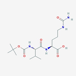 Chemical structure of Boc-Val-Cit-OH