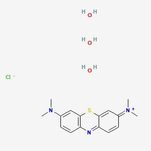 Chemical structure of Methylene blue trihydrate