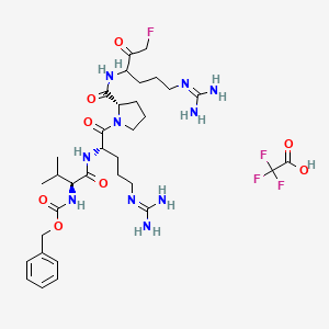 Chemical structure of Z-VRPR-FMK (TFA)