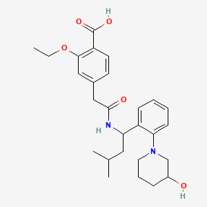 Chemical structure of 3'-Hydroxy Repaglinide