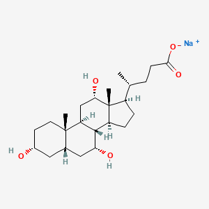 Chemical structure of Cholic acid sodium