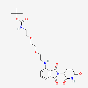 Chemical structure of Thalidomide-NH-PEG2-C2-NH-Boc