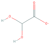 Chemical structure of 2,2-Dihydroxyacetic acid