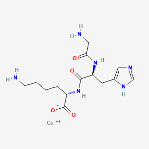 Chemical structure of Copper tripeptide