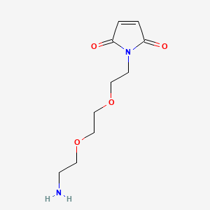 Chemical structure of Mal-PEG2-NH2