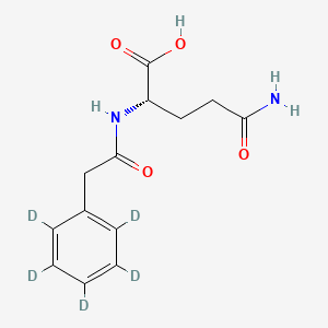 Chemical structure of Phenylacetylglutamine-D5