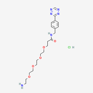 Chemical structure of Tetrazine-PEG4-amine hydrochloride