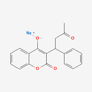 Chemical structure of Warfarin sodium