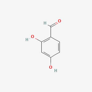 Chemical structure of 2,4-Dihydroxybenzaldehyde