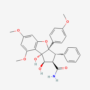 Chemical structure of Didesmethylrocaglamide