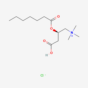 Chemical structure of Heptanoyl-L-carnitine (chloride)