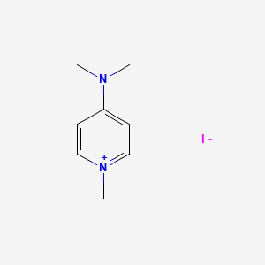 Chemical structure of 4-(Dimethylamino)-1-methylpyridinium (iodide)