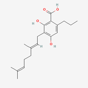 Chemical structure of Cannabigerovarinic Acid