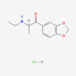 Chemical structure of bk-MDEA (hydrochloride)
