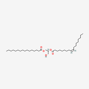 Chemical structure of 1-Palmitoyl-2-oleoylglycerol